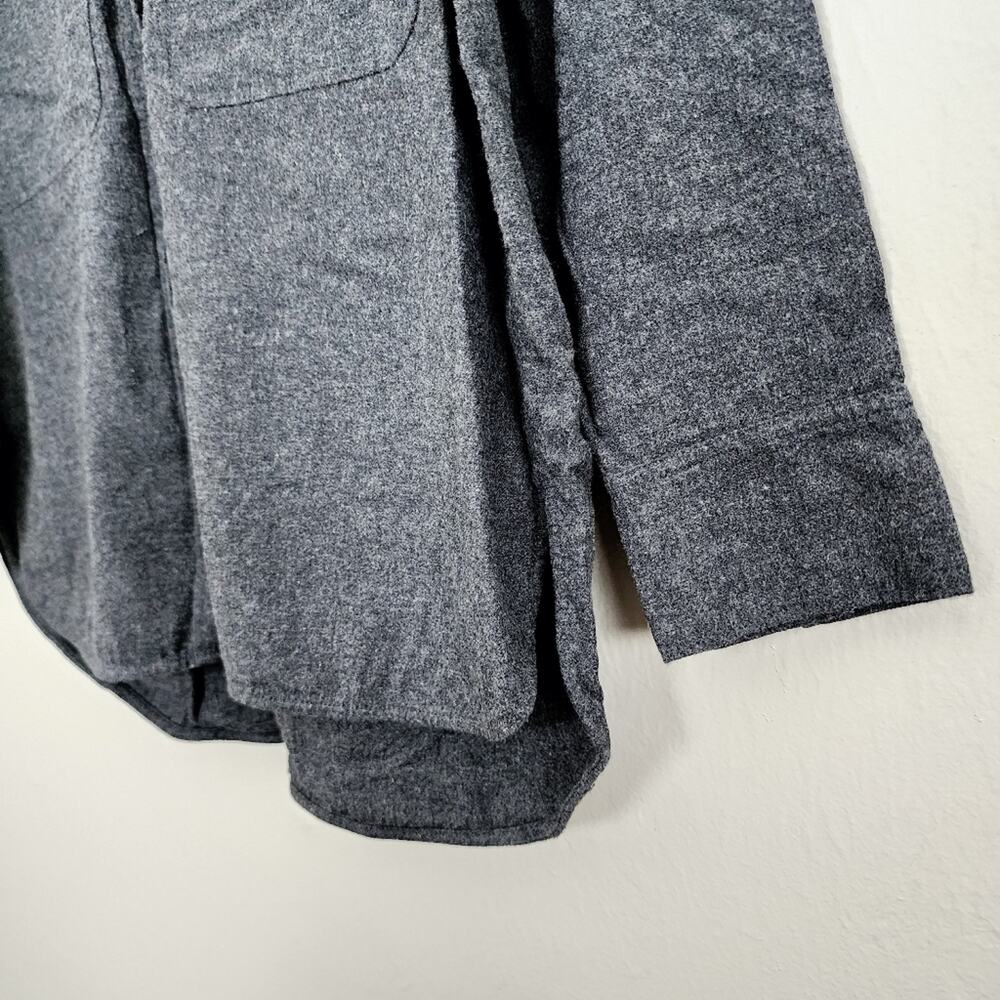 NEW Everlane Gray Flannel Oversized Organic Cotton Shacket Lightweight Jacket - Picture 5 of 15